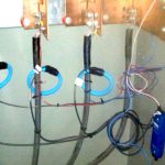 Sensor coils around electrical service lines
